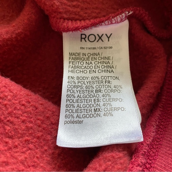 Roxy Mountain Graphic Red Pullover Hoodie Women’s Size M - Picture 8 of 11